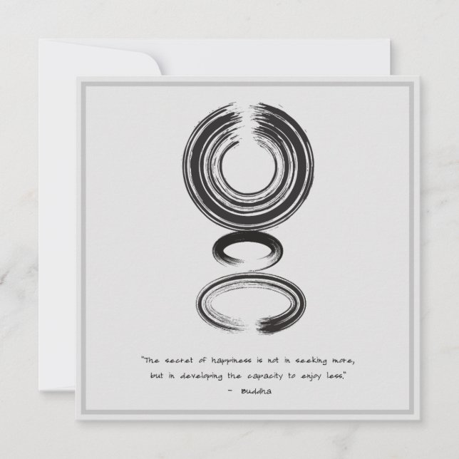 Zen Quote: Wisdom and Meditation Invitation (Front)
