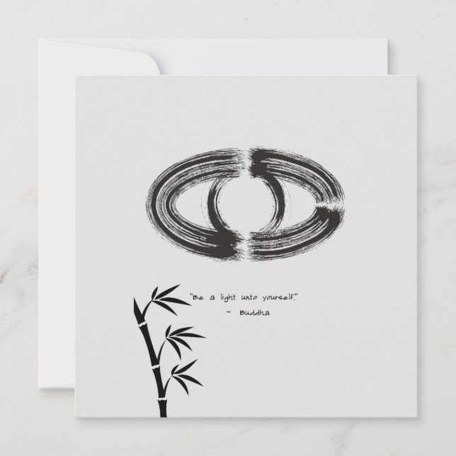 Zen Quote: Wisdom and Meditation Invitation (Front)