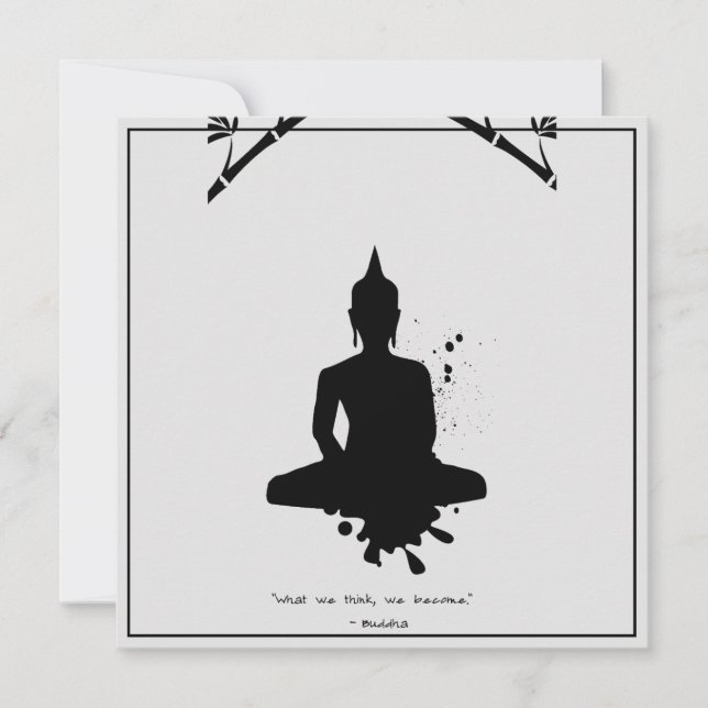 Zen Quote: Wisdom and Meditation Invitation (Front)