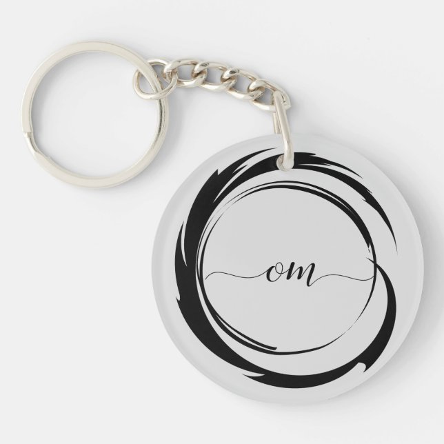 Zen Quote: Wisdom and Meditation Key Ring (Front)