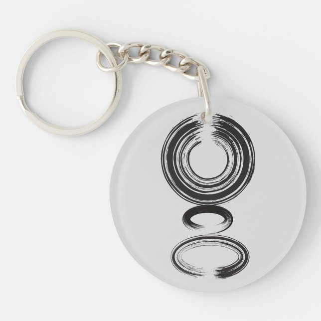 Zen Quote: Wisdom and Meditation Key Ring (Front)