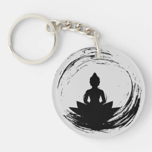 Zen Quote: Wisdom and Meditation Key Ring