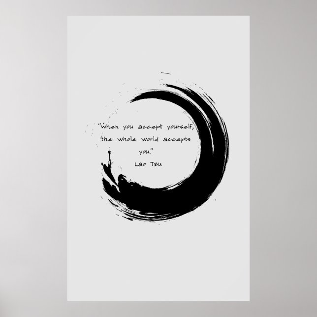 Zen Quote: Wisdom and Meditation Poster (Front)