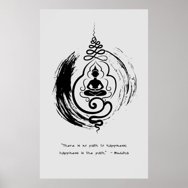 Zen Quote: Wisdom and Meditation Poster (Front)