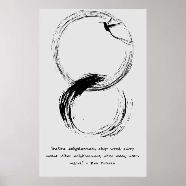 Zen Quote: Wisdom and Meditation Poster (Front)
