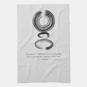 Zen Quote: Wisdom and Meditation Tea Towel