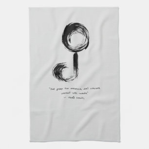 Zen Quote: Wisdom and Meditation Tea Towel