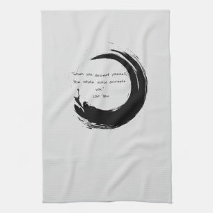 Zen Quote: Wisdom and Meditation Tea Towel