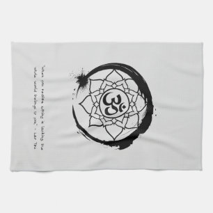 Zen Quote: Wisdom and Meditation Tea Towel