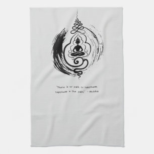 Zen Quote: Wisdom and Meditation Tea Towel