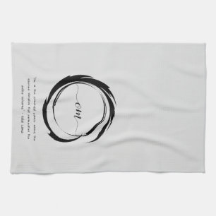 Zen Quote: Wisdom and Meditation Tea Towel