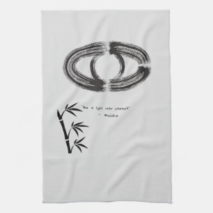 Zen Quote: Wisdom and Meditation Tea Towel