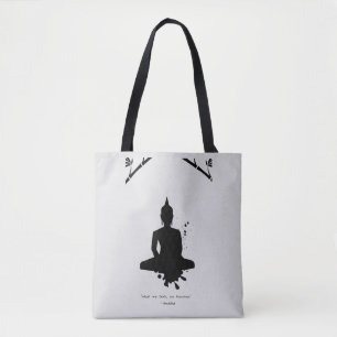 Zen Quote: Wisdom and Meditation Tote Bag