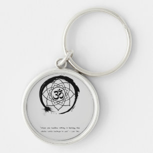 Zen Quote: Wisdom and Meditation Tote Bag Key Ring