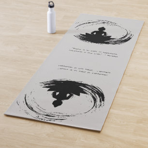 Zen Quote: Wisdom and Meditation Yoga Mat