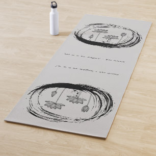 Zen Quote: Wisdom and Meditation Yoga Mat