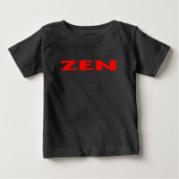 Zen red baby vivid black shirt