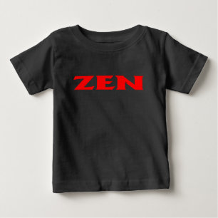 Zen red baby vivid black shirt