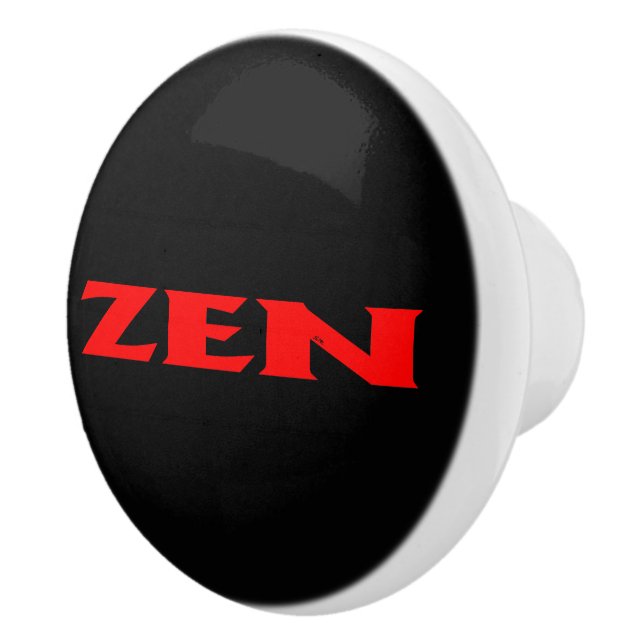 Zen red black ceramic knob (Right)