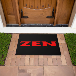 Zen red black doormat