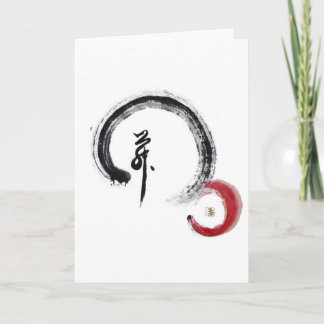 Zen Red - Enso Card