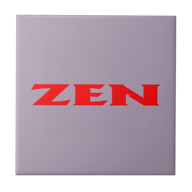 Zen red grey small tile (Front)