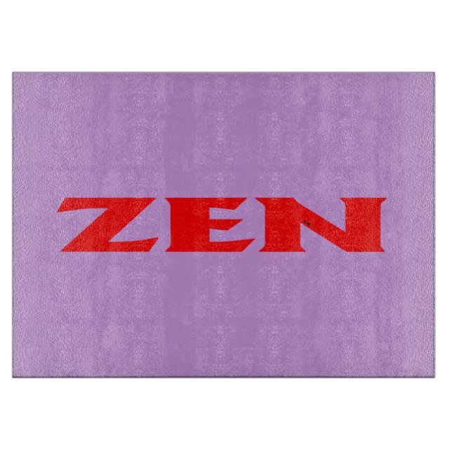 Zen red lilac glass cutting board (Front)
