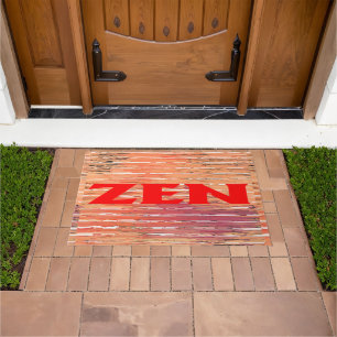 Zen red reeds doormat