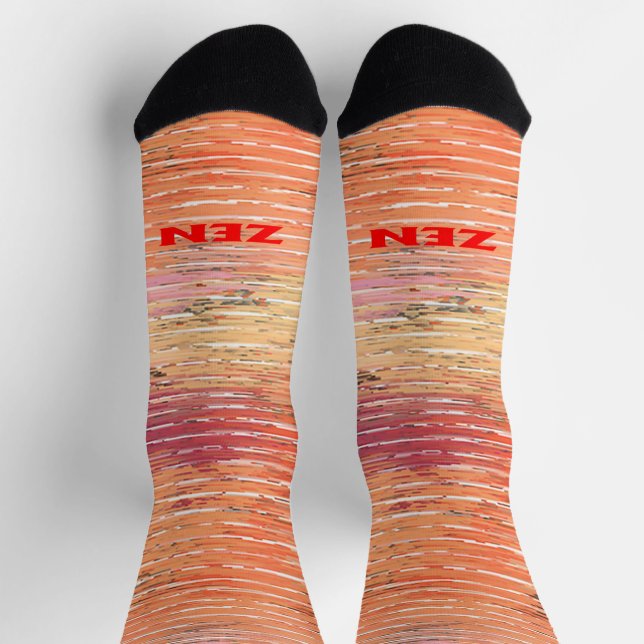 Zen red reeds outward premium socks (Top)
