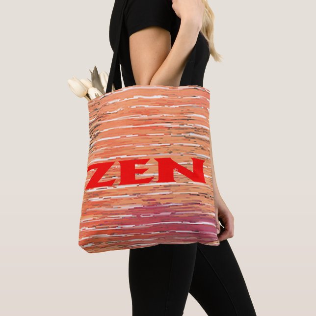 Zen red reeds shoulder tote bag (Close Up)