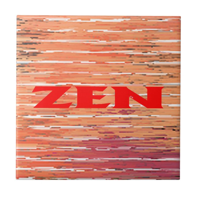 Zen red reeds small tile (Front)