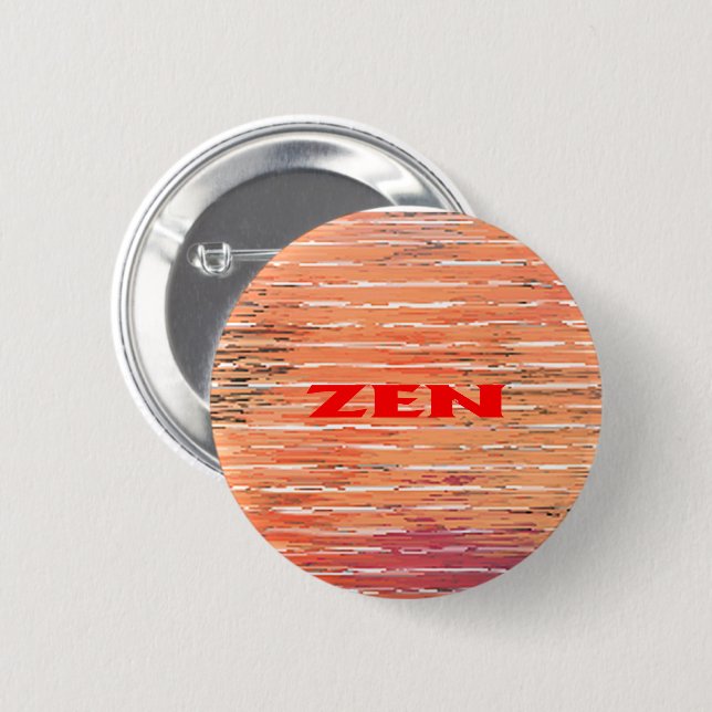 Zen red reeds standard round button (Front & Back)