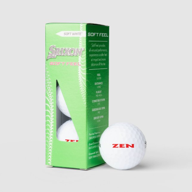 Zen red Srixon Soft Feel golf balls 3 pk (Packaging)