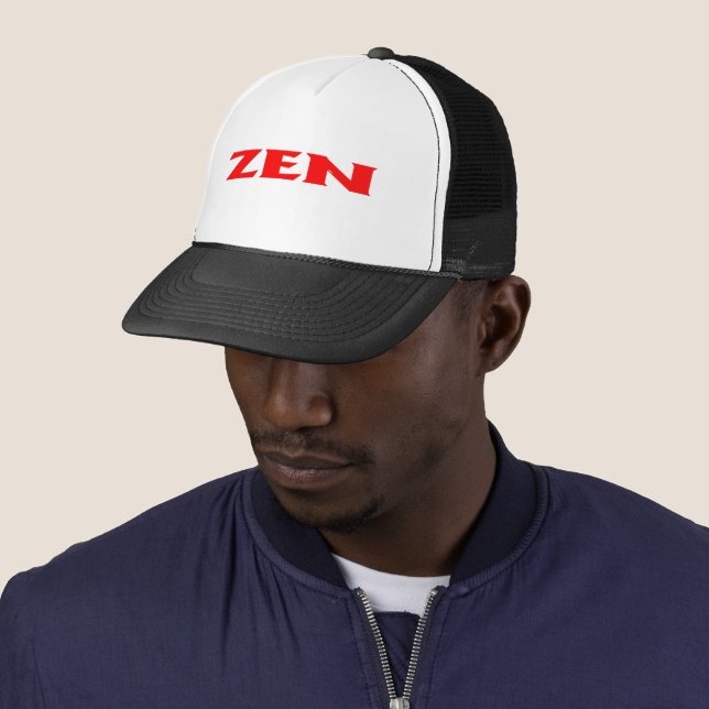 Zen red trucker hat (In Situ)