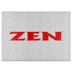 Zen red white glass cutting board