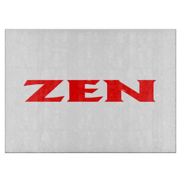 Zen red white glass cutting board (Front)
