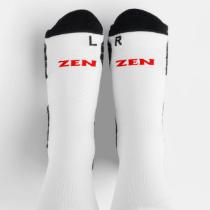 Zen red white inward high performance socks