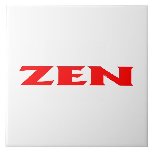 Zen red white large tile (Front)