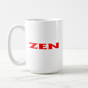 Zen red white mug