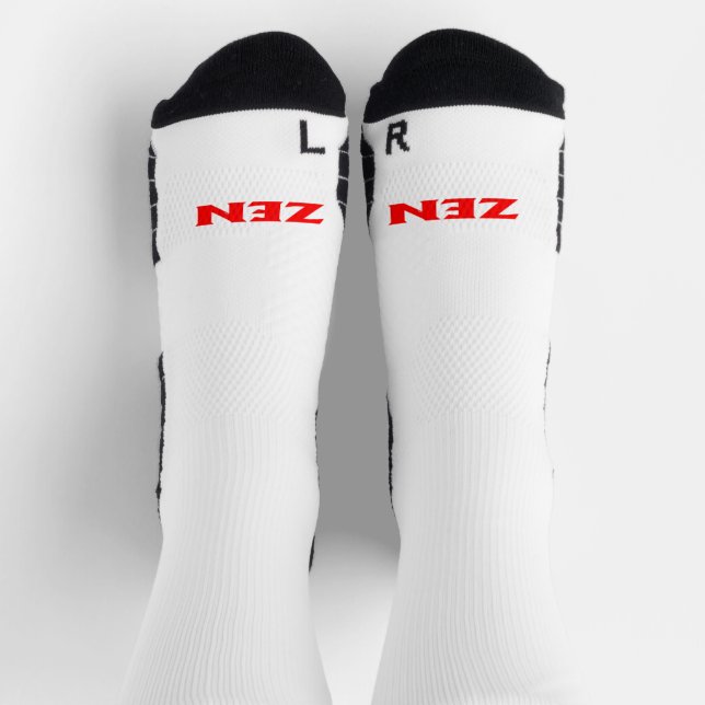 Zen red white outward high performance socks (Top)