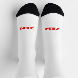 Zen red white outward premium socks
