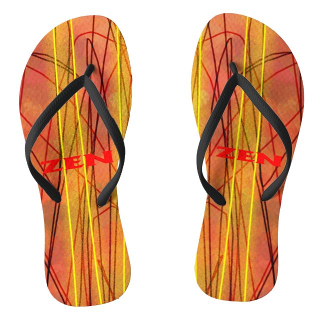 Zen red wire flip flops (Footbed)