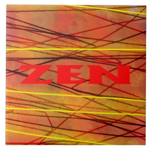 Zen red wire large tile