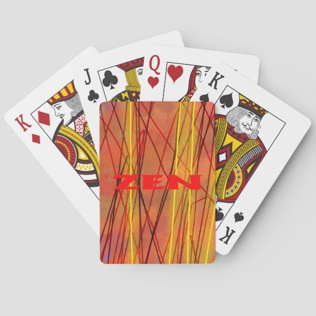 Zen red wire Poker playing cards (Back)