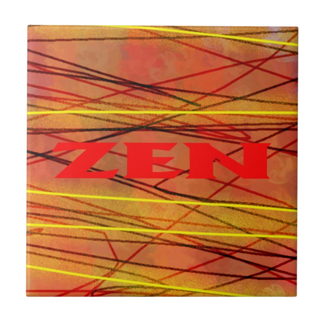 Zen red wire small tile (Front)