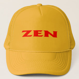 Zen red yellow foam trucker hat