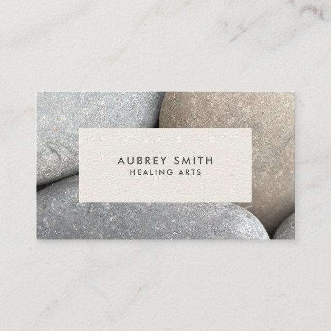 Zen River Rocks Healing Arts Business Card (Front)