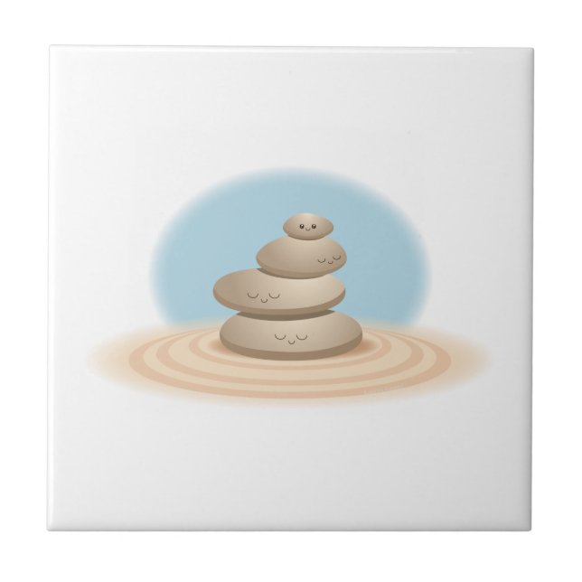 Zen Rocks Ceramic Tile (Front)