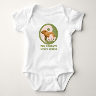 Zen Rodents Never Stress Capybara Baby Bodysuit