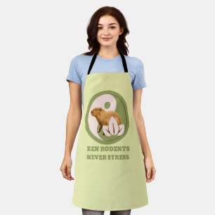 Zen Rodents Never Stress Capybara Humour Apron